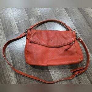 KATE SPADE CORAL HOBO Leather Handbag SATCHEL Y2K COASTAL MARINE